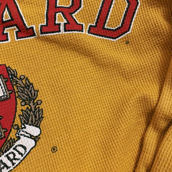 Forever 21 Yellow Harvard Cropped Sweatshirt - Picture 3 of 4